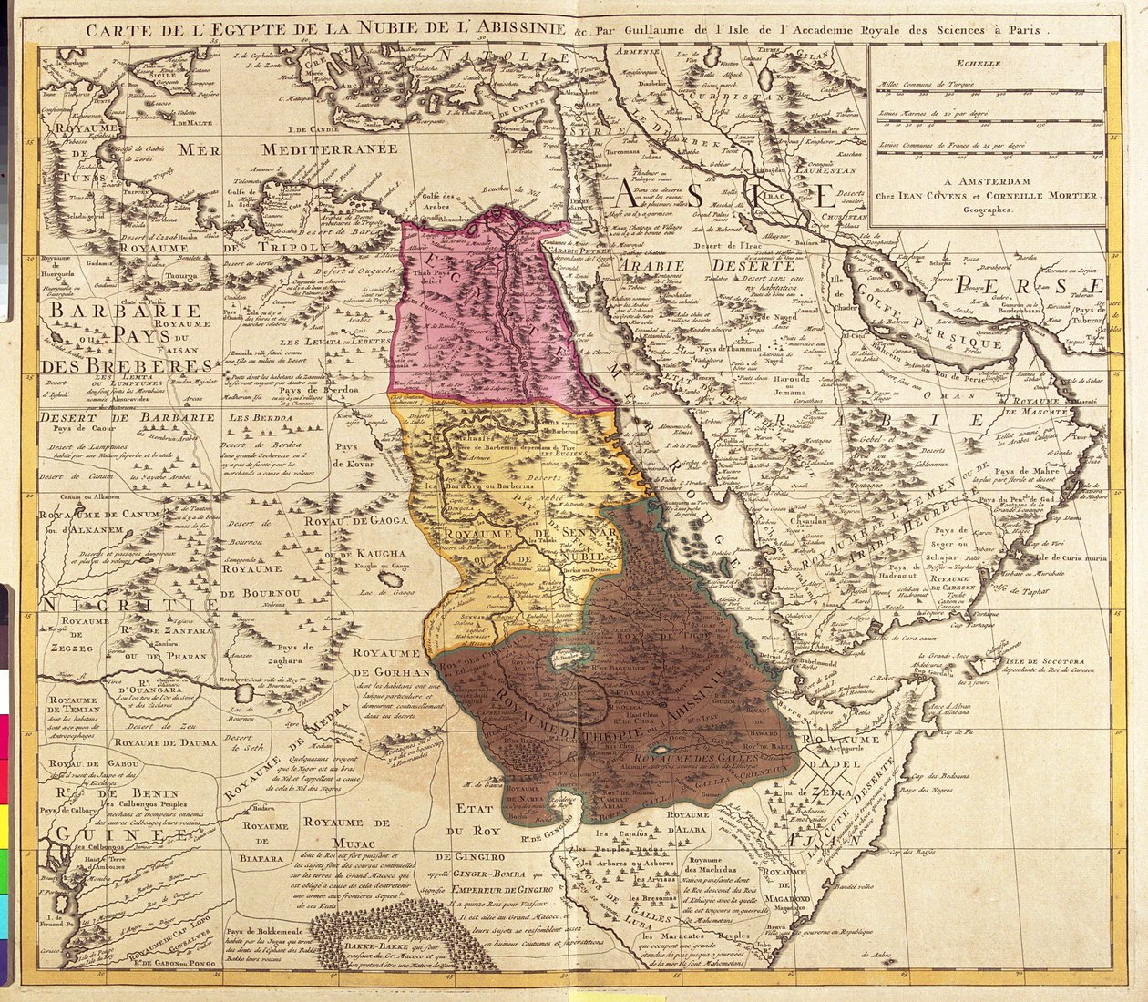 Egito, Sudão, Eritreia, Jibuti, Etiópia de Guillaume Delisle
