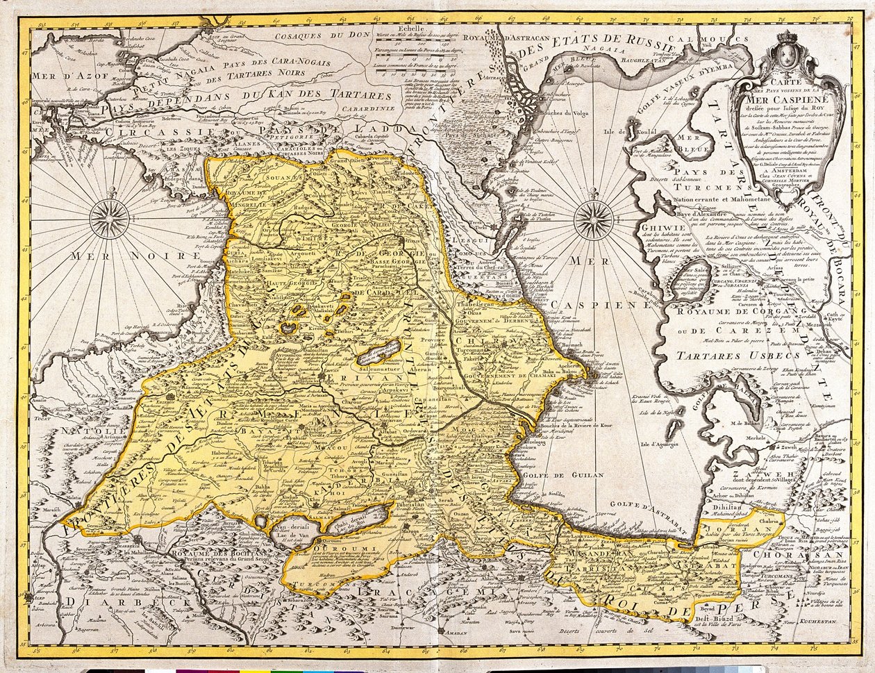 Geórgia, Arménia, Azerbaijão, leste da Turquia, norte do Irão de Guillaume Delisle