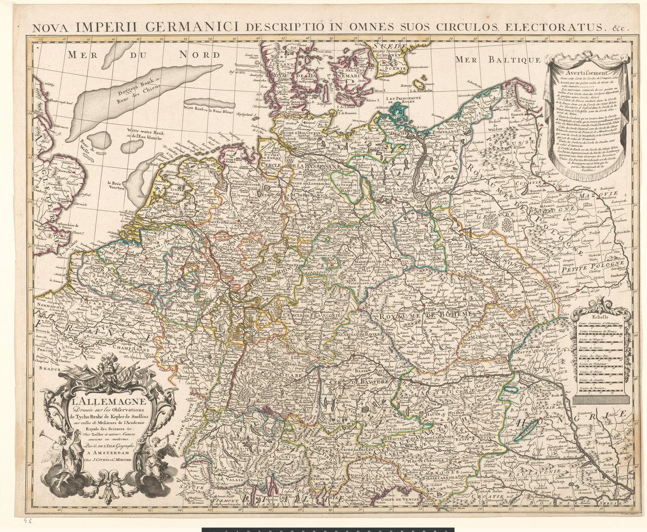Mapa da Alemanha de Guillaume Delisle
