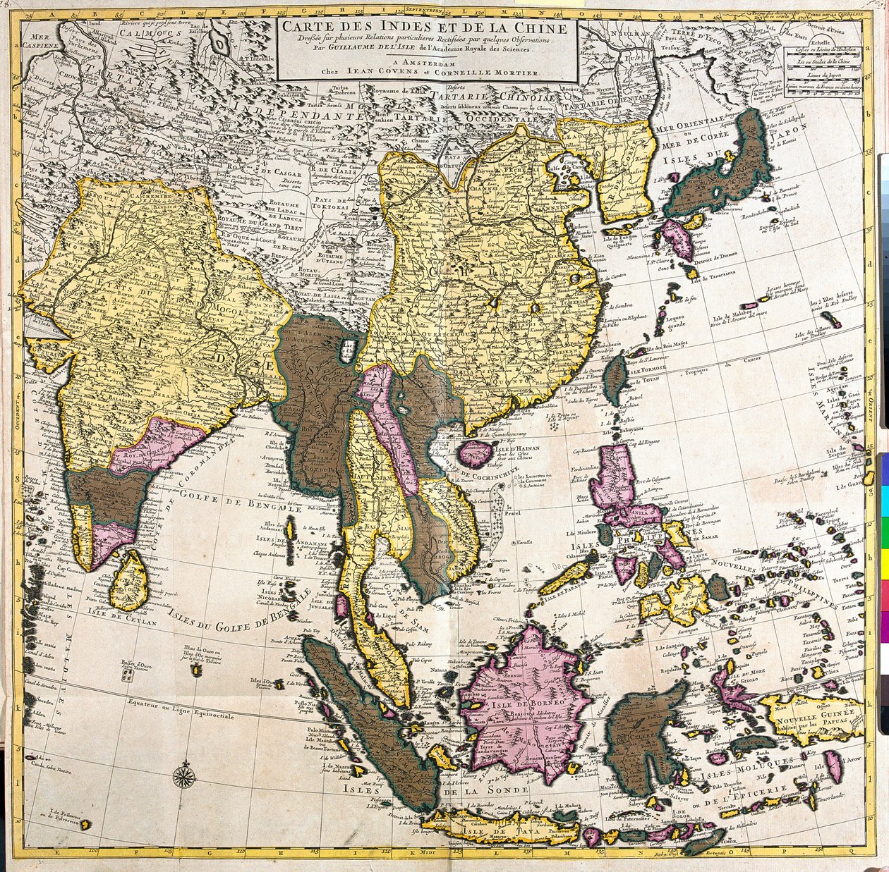 Mapa da Ásia (gravura de Guillaume Delisle