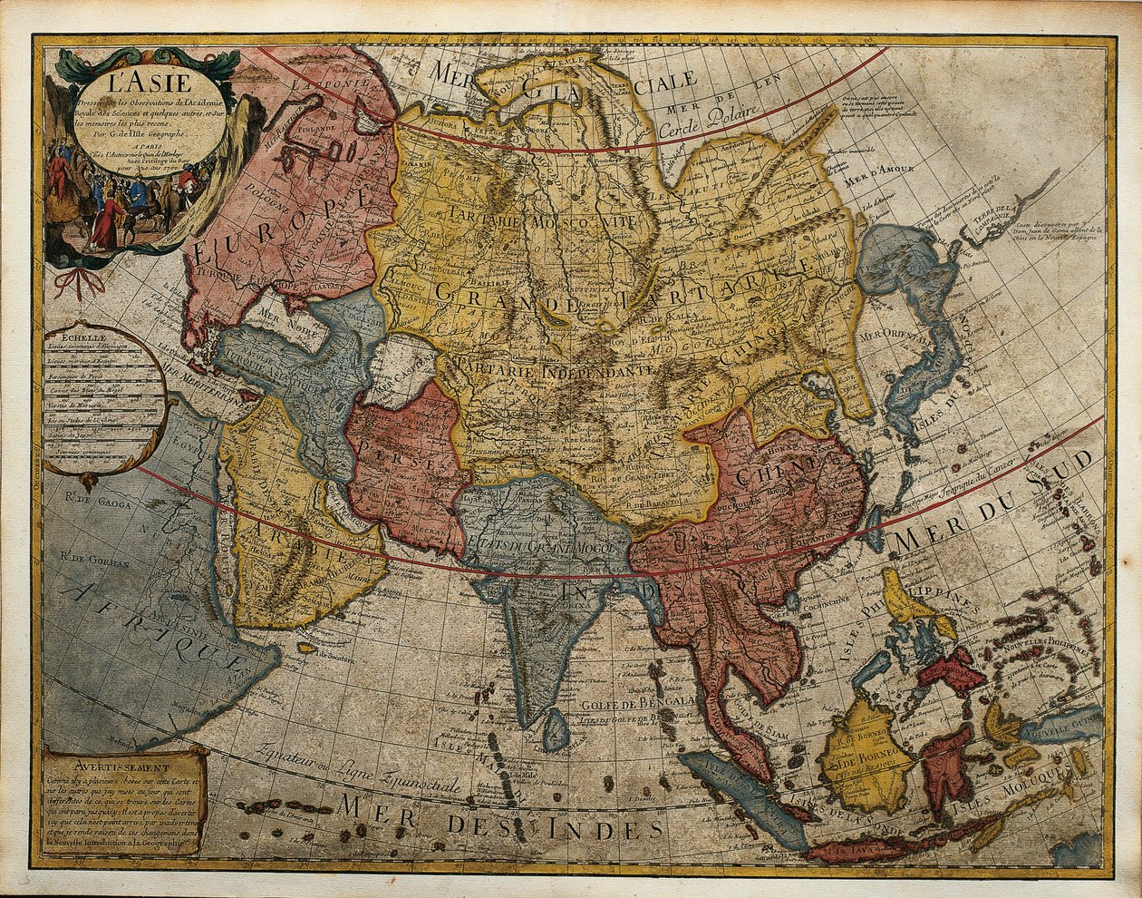 Mapa da Ásia, por Guillaume de L