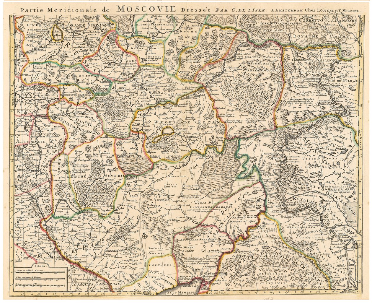 Mapa de Muscovy par Delisle (De L
