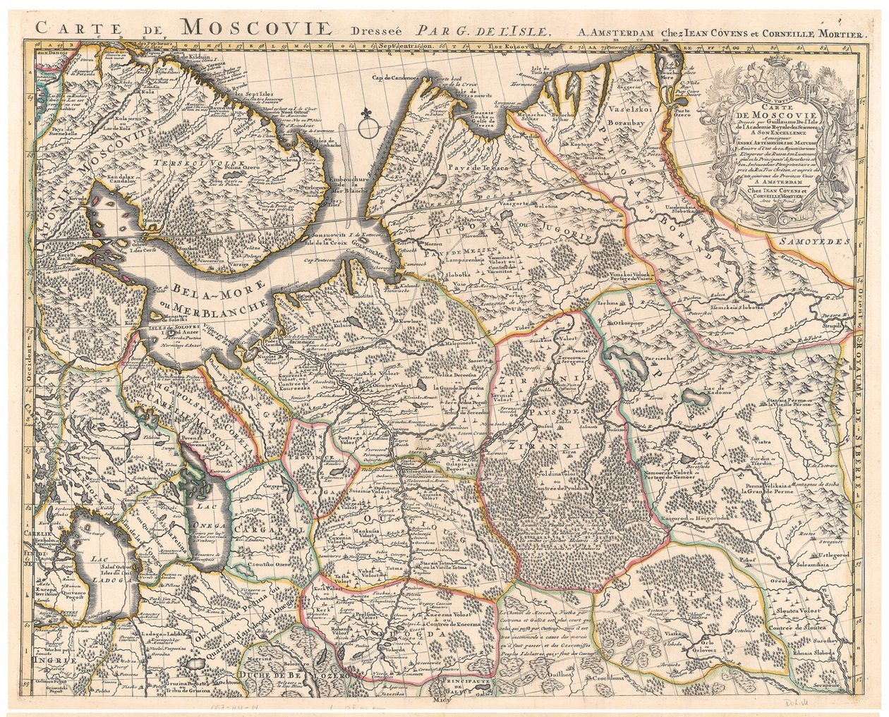 Mapa de Muscovy par Delisle (De L