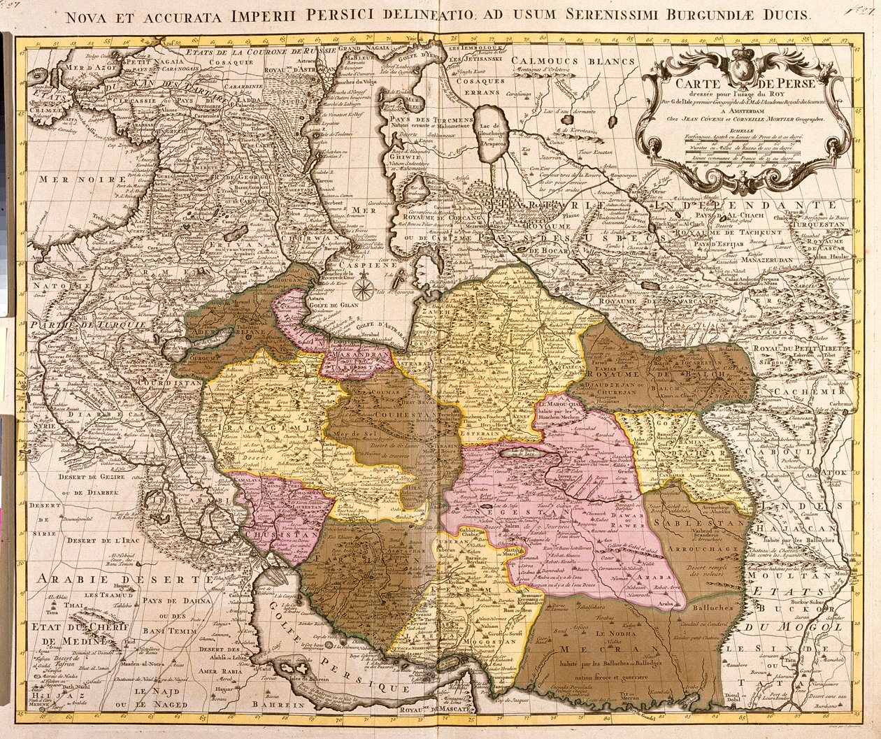 Sudoeste do Turquemenistão, Irão, oeste do Afeganistão, oeste do Paquistão de Guillaume Delisle