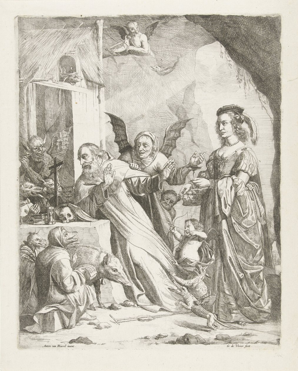 A tentação de Santo António de Guillaume Duvivier