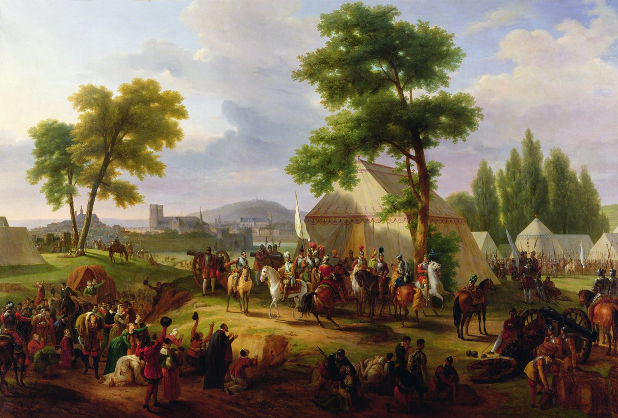 Cerco de Paris por Henri IV (1553-1610) em 1593, 1818 de Guillaume Frederic Ronmy