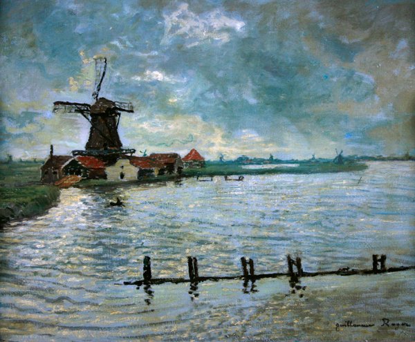 Moinho de Vento na Holanda de Guillaume Georges Roger