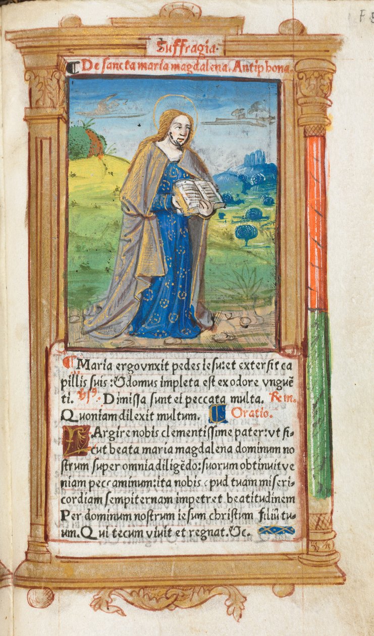 Livro de horas impresso (uso de Roma): fol. 109r, Maria Madalena de Guillaume Le Rouge