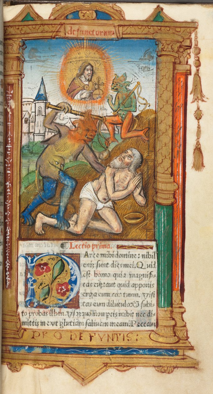 Livro de horas impresso (uso de Roma): fol, 78r, Job de Guillaume Le Rouge