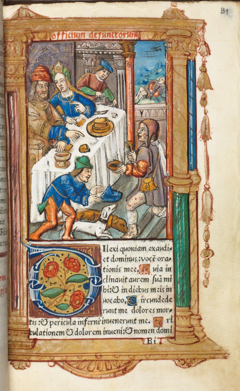 Livro das Horas Impresso Uso de Roma: fol. 73r, Lázaro, 1510. de Guillaume Le Rouge