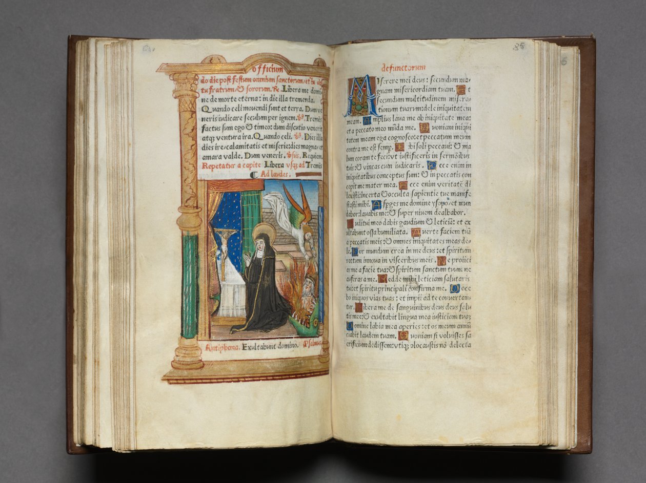 Livro das Horas Impresso Uso de Roma: fol. 85r, Freira Dominicana, 1510. de Guillaume Le Rouge
