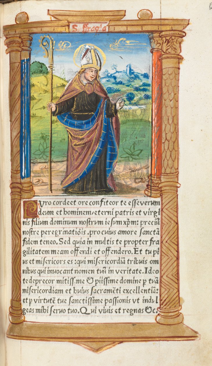 Livro das Horas Impresso Uso de Roma: fol. 96r, Santo Agostinho, 1510. de Guillaume Le Rouge