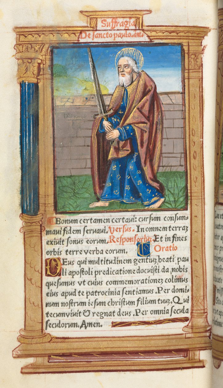 Livro das Horas Impresso Uso de Roma: fol. 99v, São Paulo, 1510. de Guillaume Le Rouge