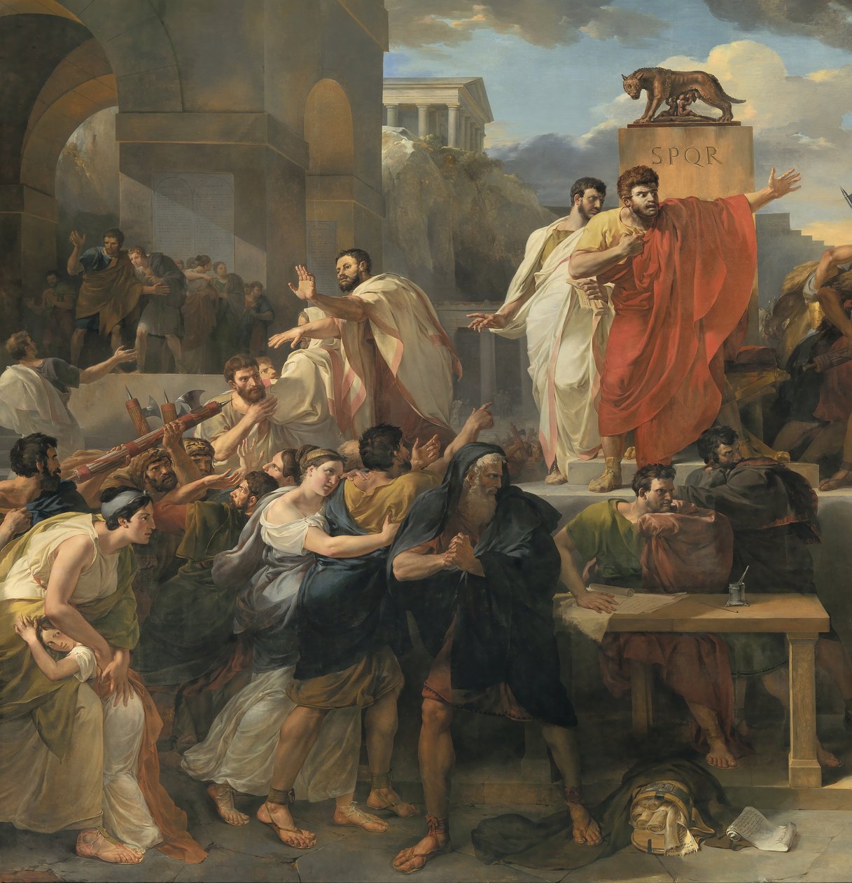 Detalhe de: Morte da Virgínia de Guillaume Lethiere