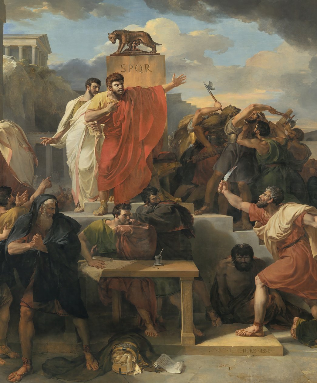 Detalhe de: Morte da Virgínia de Guillaume Lethiere