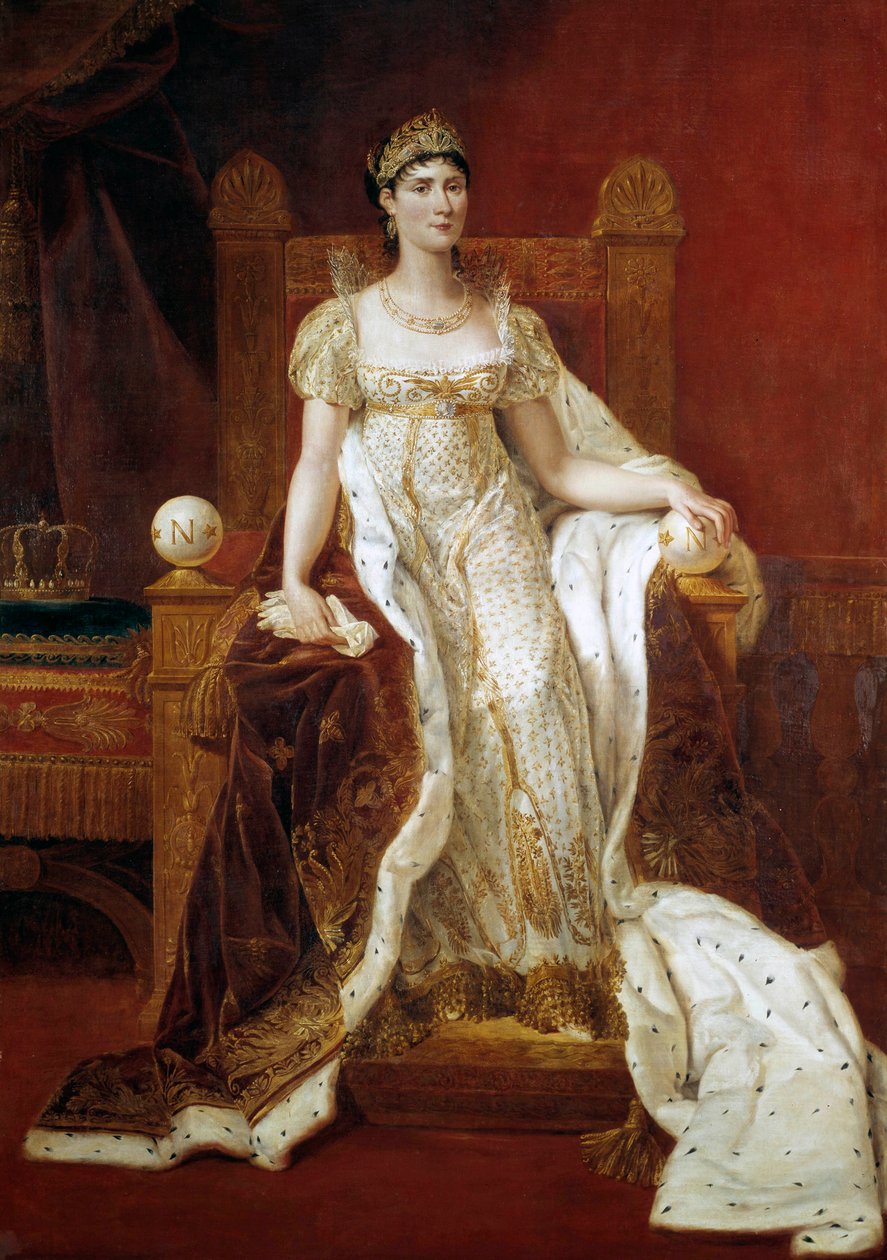 Portrait en pied de Josephine de Beauharnais, Imperatrice des français (1763-1814) Pintura de Guillaume Lethiere (1760-1832) 1807 Sol. 2,15 x 1,49 m - Retrato de Josefina de Beauharnais, Imperatriz dos Franceses (1763-1814). Pintura de Guillau de Guillaume Lethiere