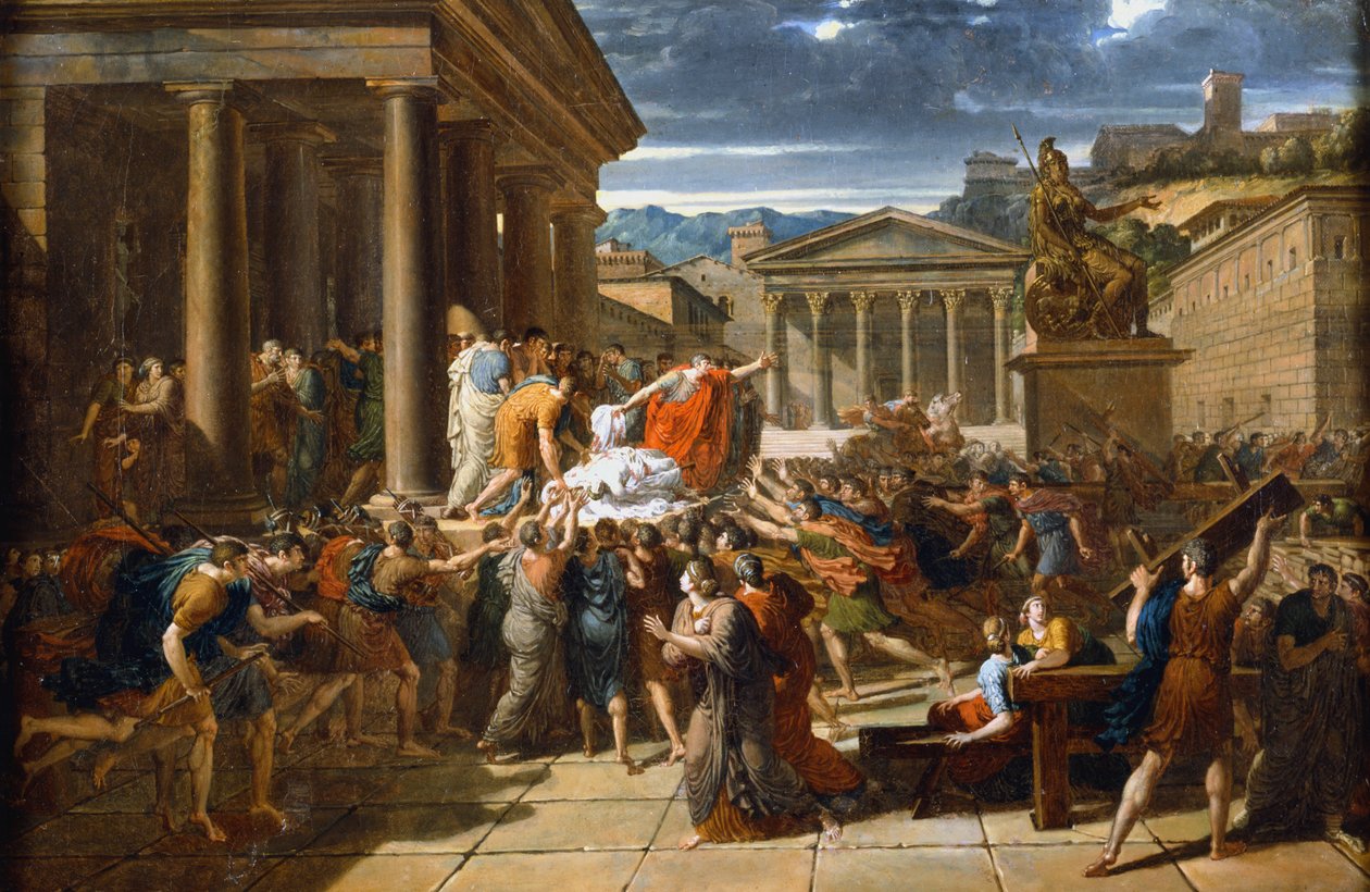 A morte de César, 44 aC c1780-1832. de Guillaume Lethiere
