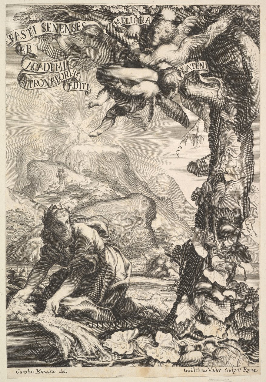 Frontispício de Fasti Senenses, 1645-1704 de Guillaume Vallet