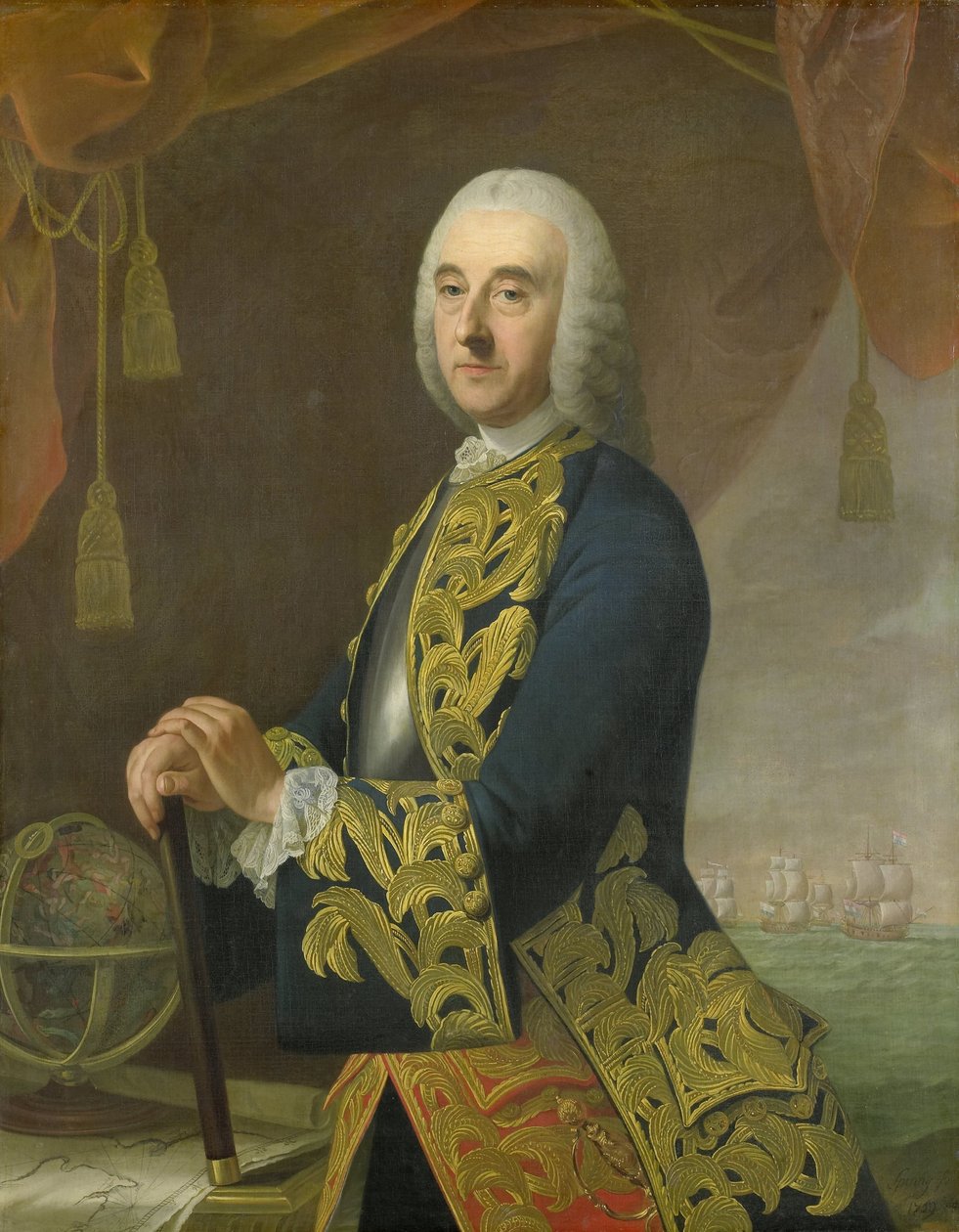 Retrato do Vice-Almirante Hendrik Lijnslager, Filho de Harmen Lijnslager e Judith Allijn de Guillaume de Spinny