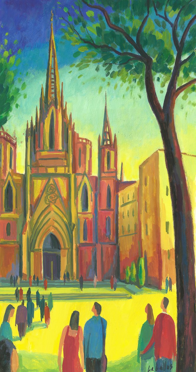 Catedral de Barcelona, 2013 (guache sobre papel) de Guillermo Martí Ceballos