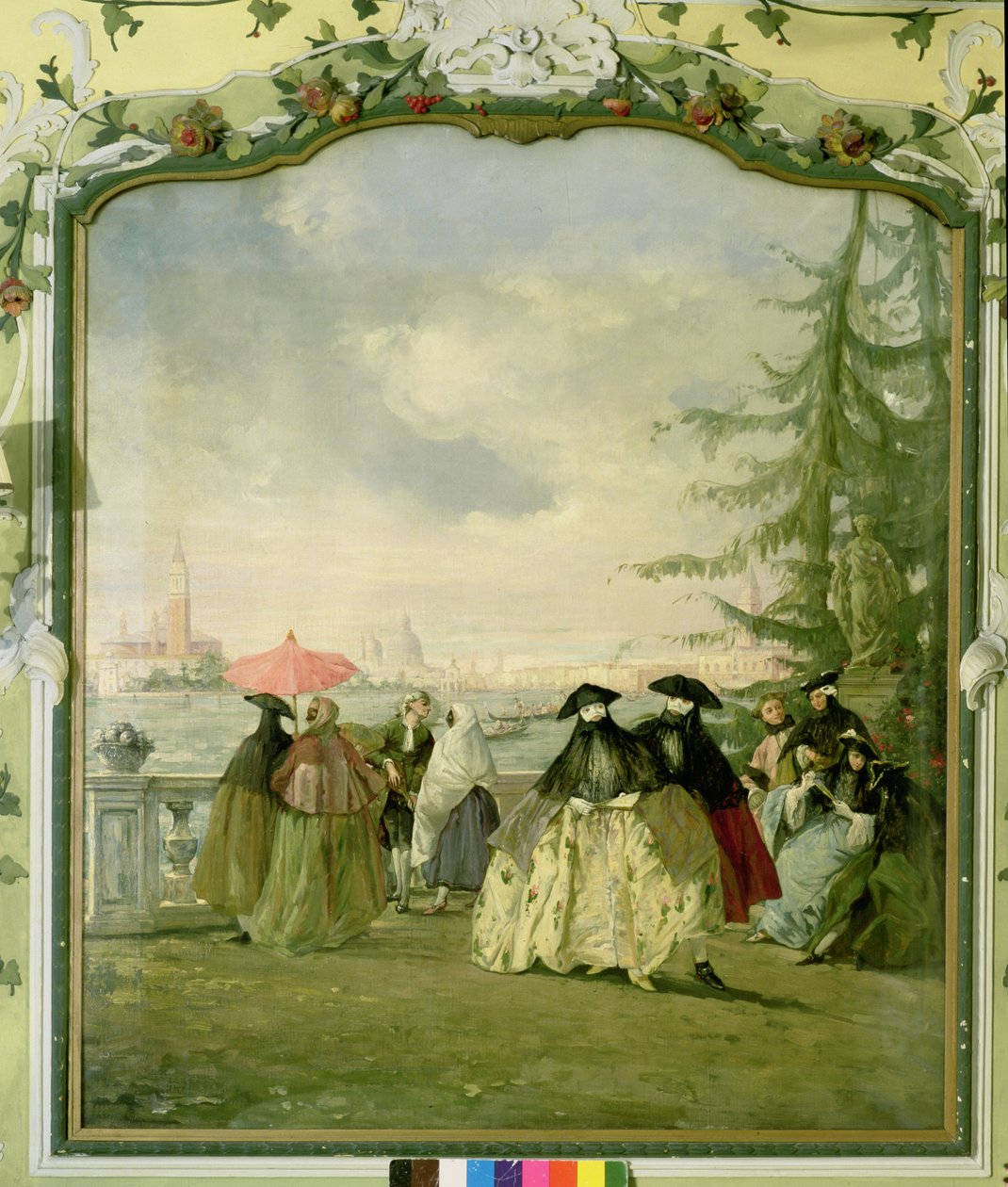 Casal mascarado no Giardini, Veneza de Guiseppe Ponga
