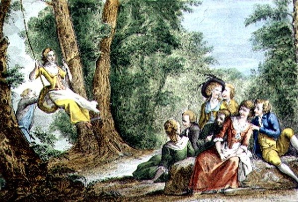Jogos Florentine, o Baloiço (gravação colorida) de Guiseppe Piattoli