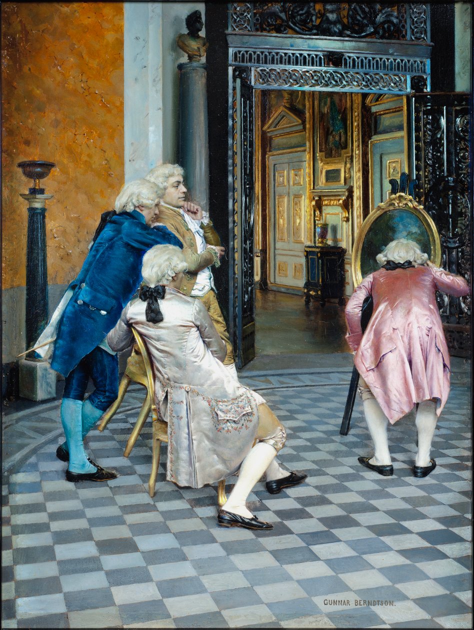 Conhecedores de arte no Louvre de Gunnar Berndtson