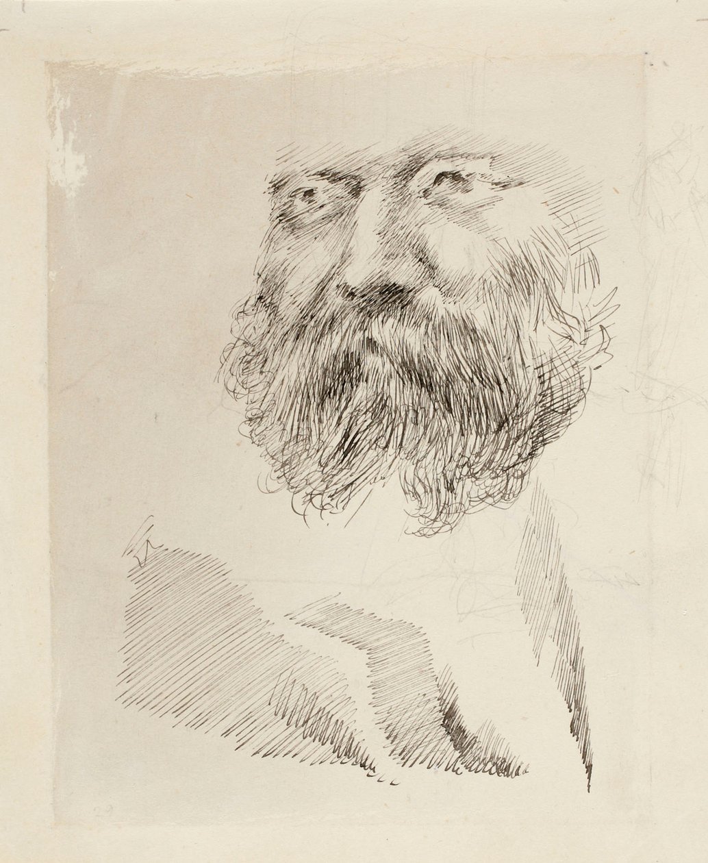 Diretor C.A. Zitting, Estudo de retrato, Rosto de Gunnar Berndtson