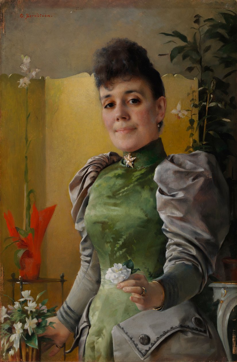 Retrato da Senhora Maria von Wahlberg (nascida Sinebrychoff) de Gunnar Berndtson
