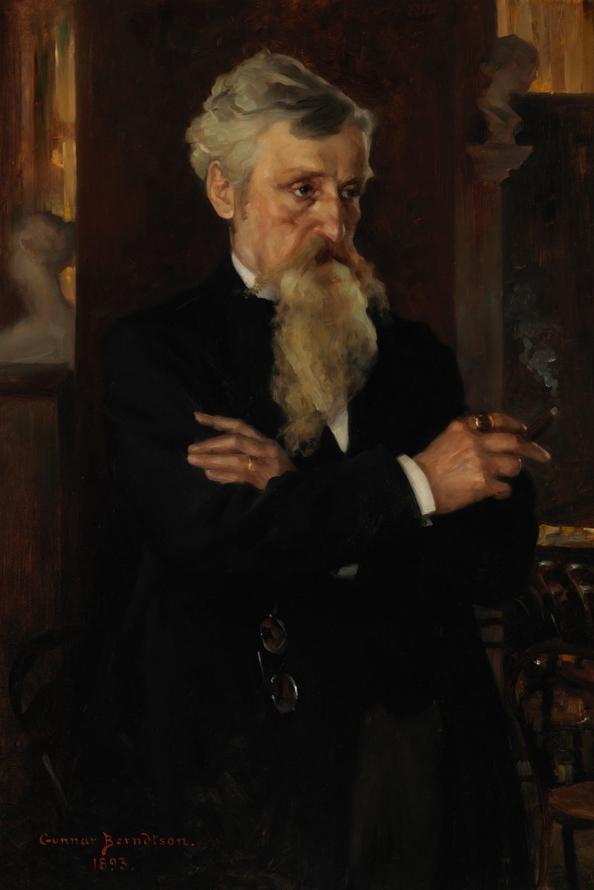 Retrato de August Schauman, jornalista de Gunnar Berndtson
