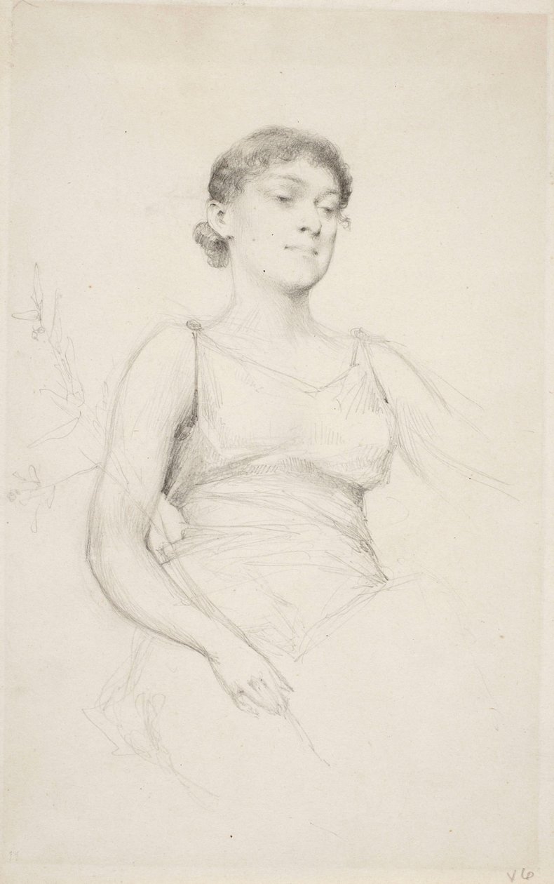 Jovem mulher sentada de Gunnar Berndtson
