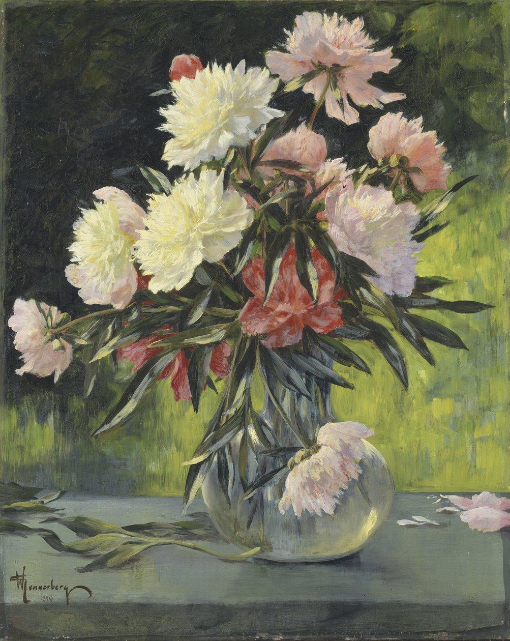 Peônias, 1898 de Gunnar Gunnarson Wennerberg