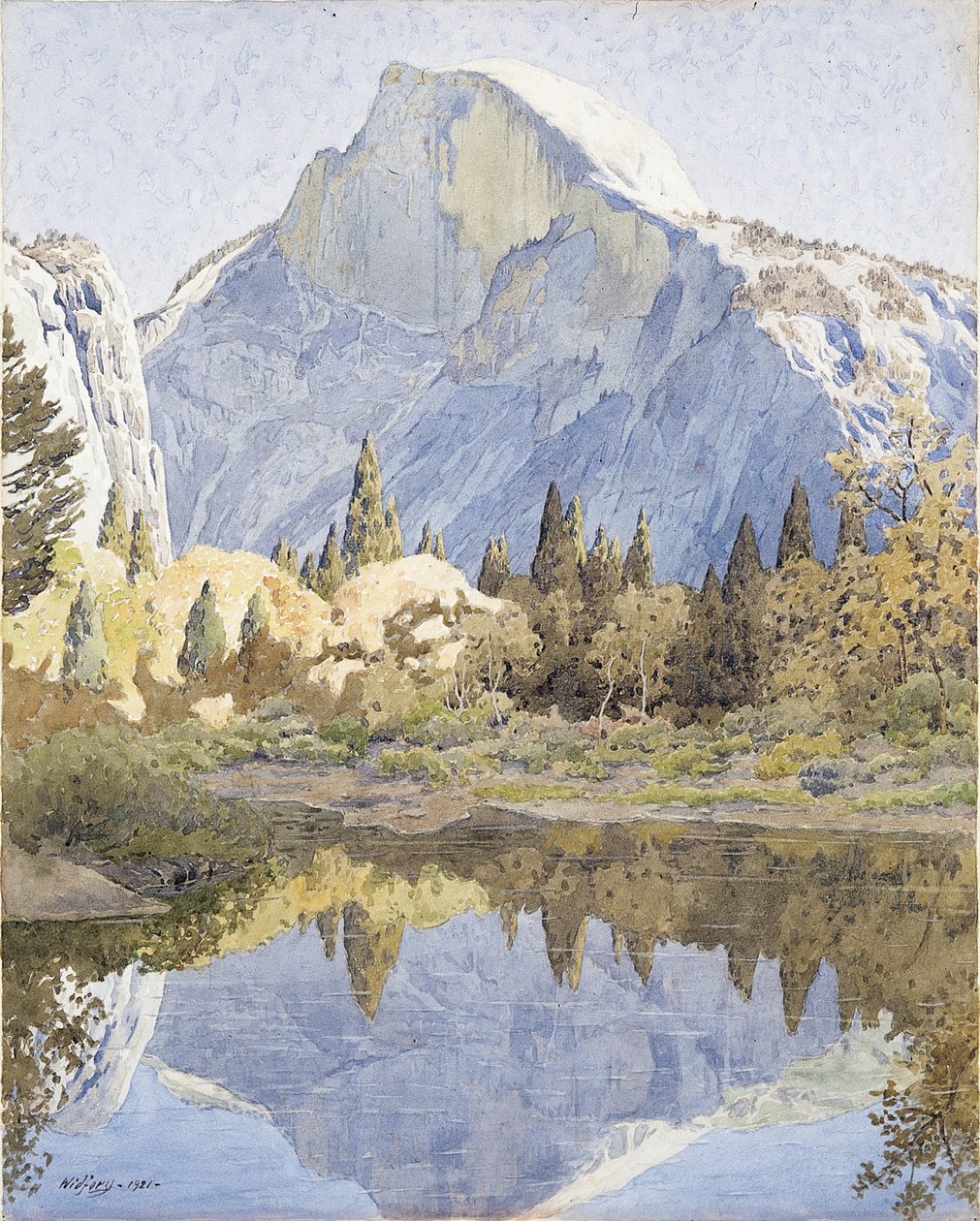 Half Dome e Mirror Lake de Gunnar Widforss