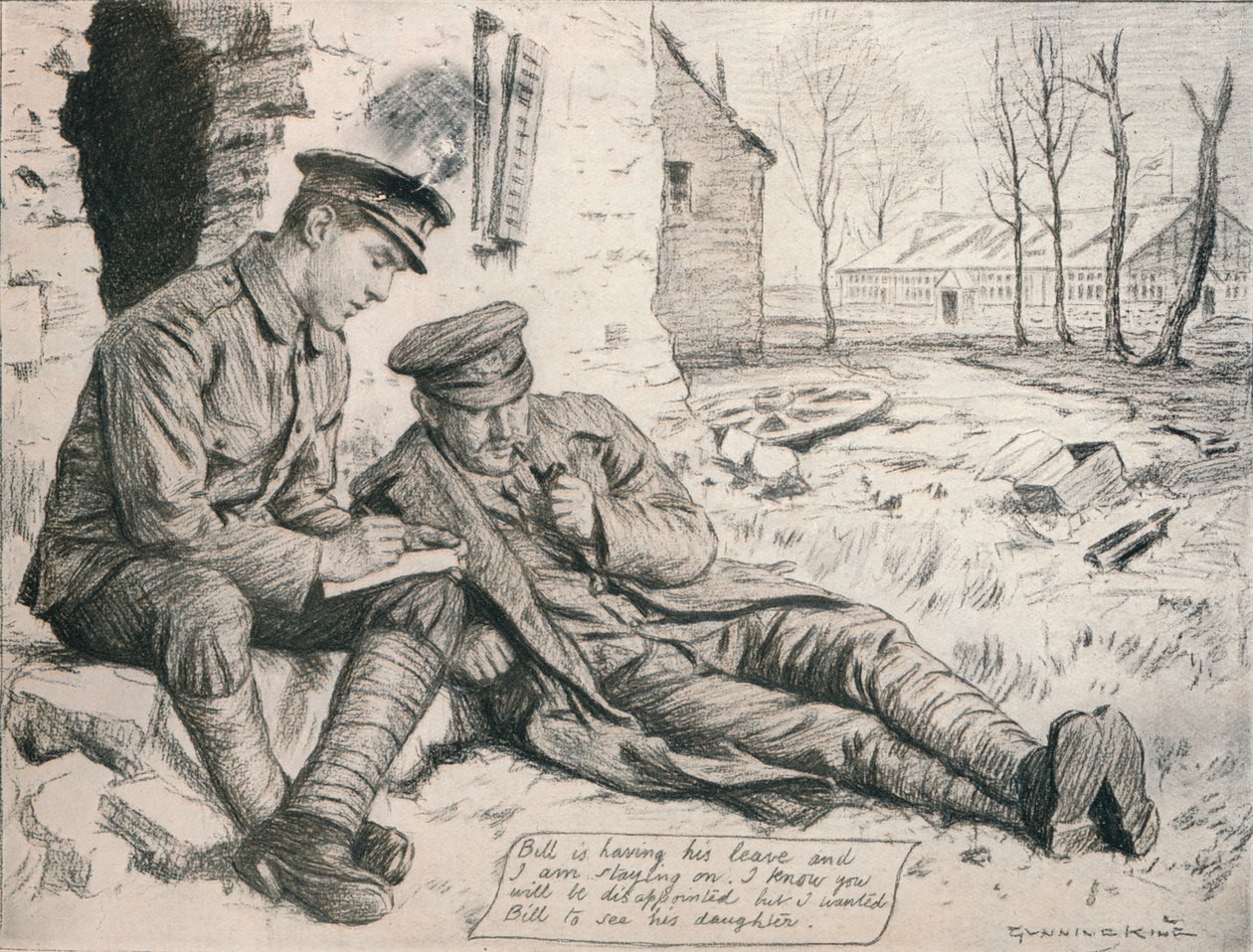 The Letter Home, c1917, 1918 de Gunning King