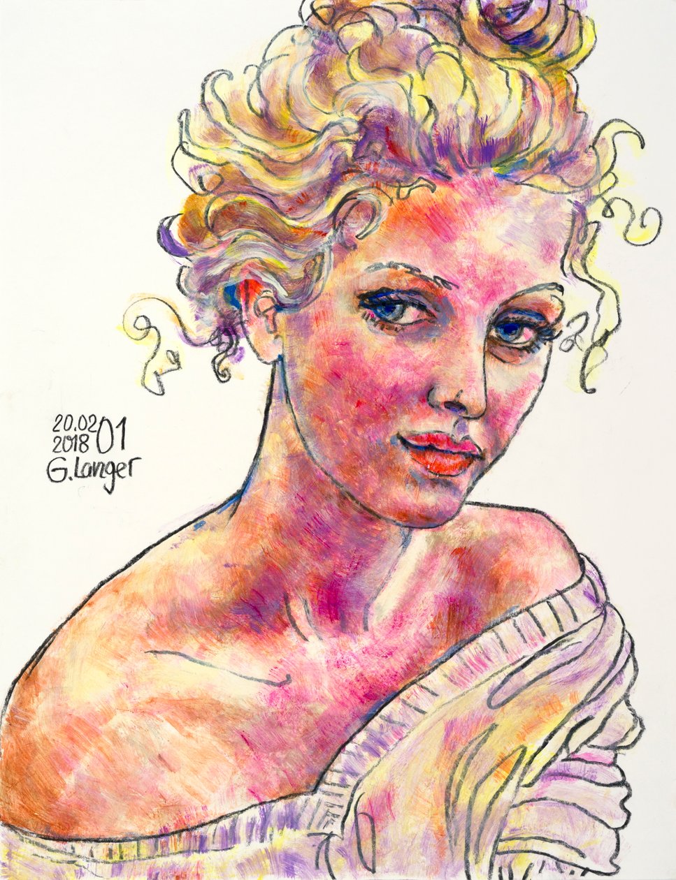 Retrato de mulher, um momento de Gunter Langer