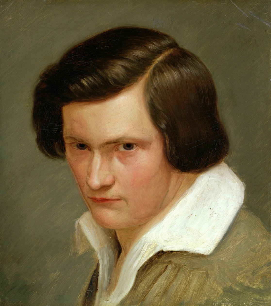 O pintor Otto Speckter (1807-71), c.1831 (óleo sobre tela colocado no cartão) de Gunther Gensler