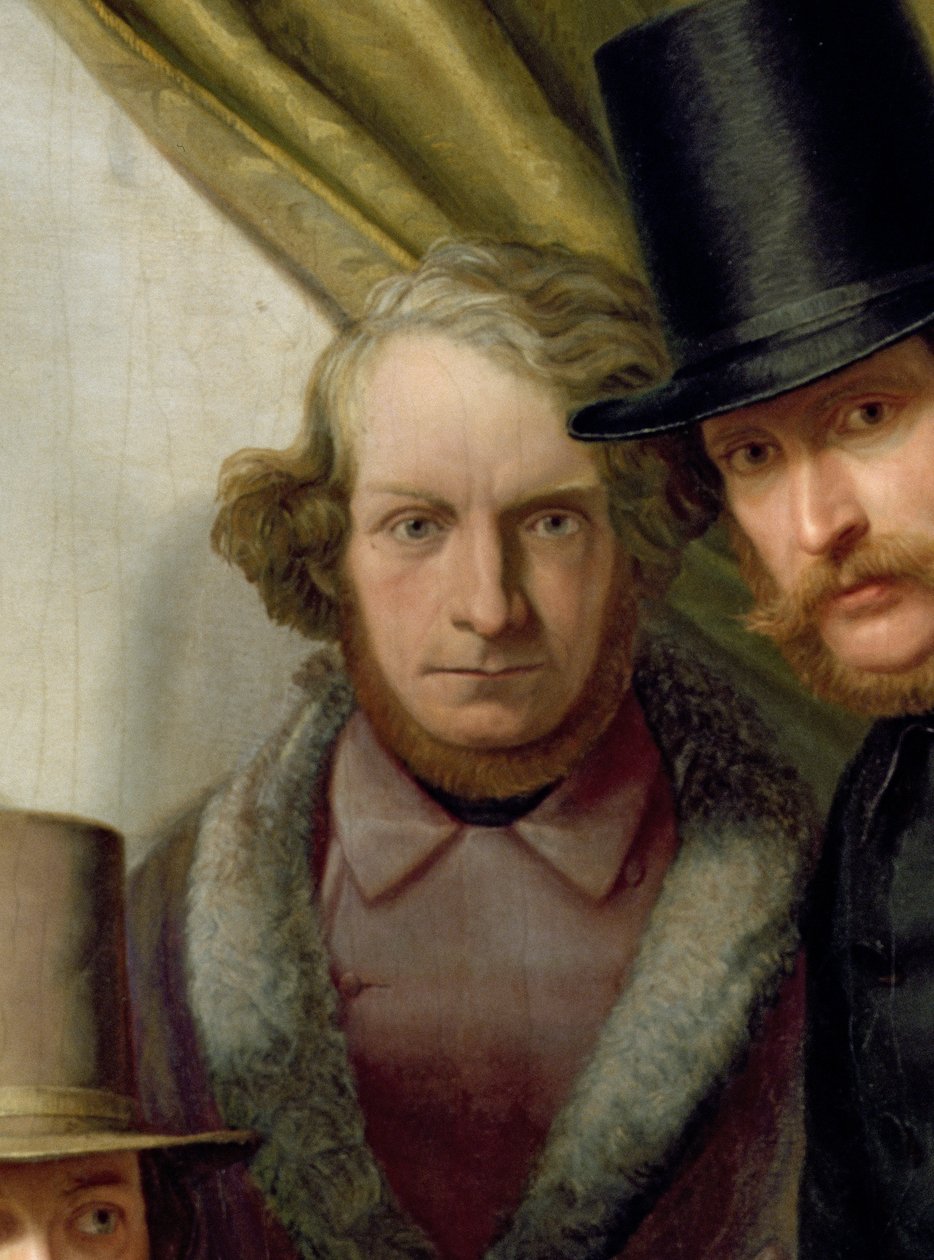 Os membros do Clube do Artista de Hamburgo, 1840 (detalhe de 145522) de Gunther Gensler