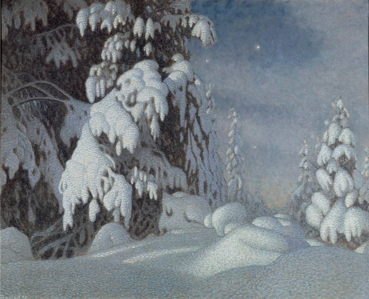 Luar do inverno, 1895 de Gustaf Fjaestad