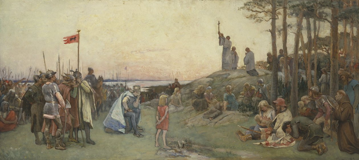 Ansgar Pregar Cristianismo, 1889 de Gustaf Olaf Cederstrom