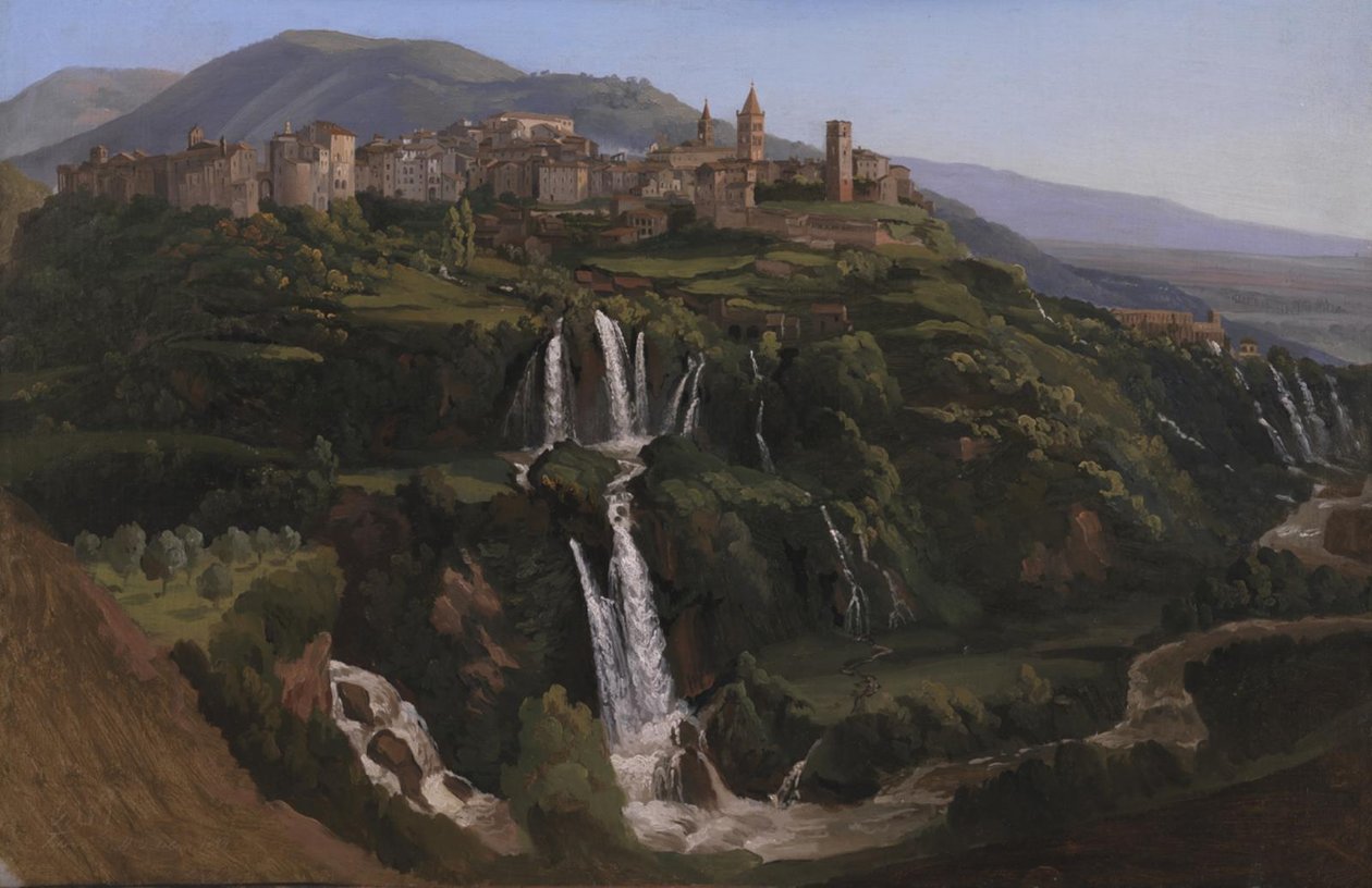 Vista do Tivoli na Itália de Gustaf Wilhelm Palm