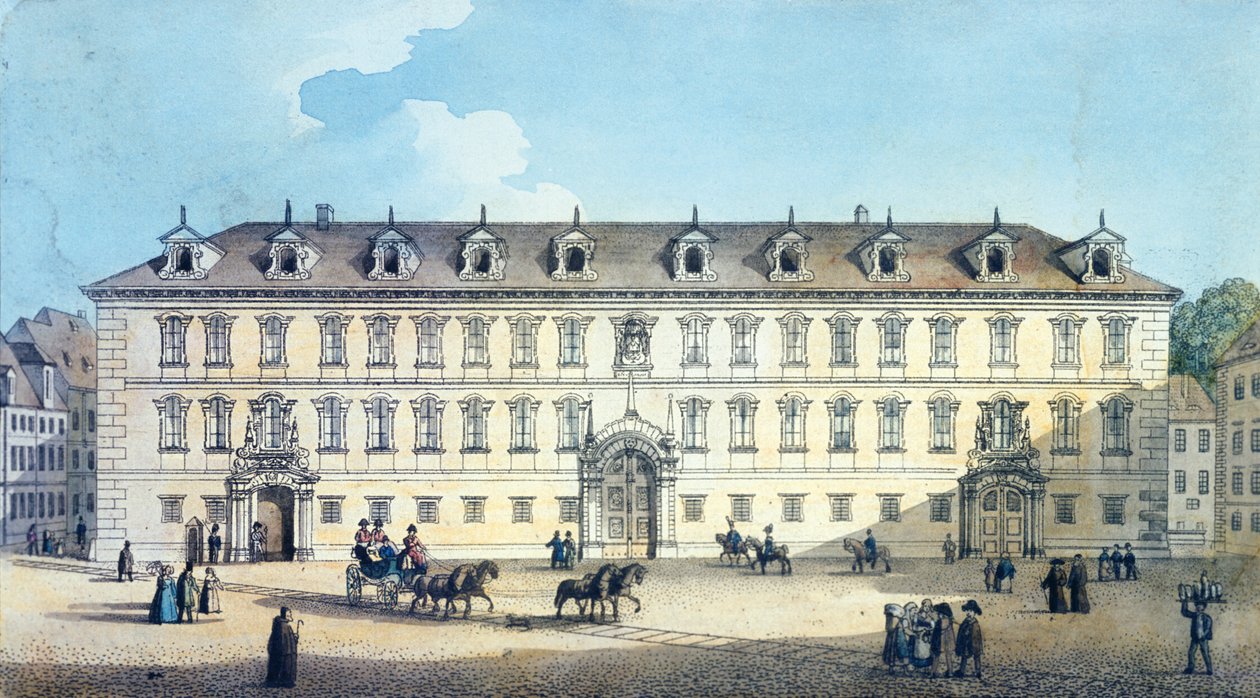 Palácio Wallenstein, c.1830 de Gustav Friedrich Amalius Taubert