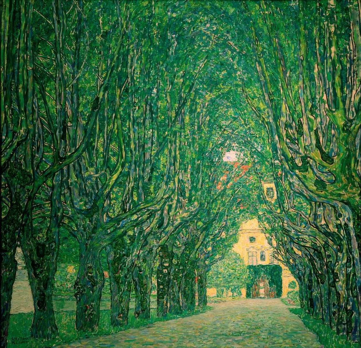 Avenida no parque de Schloss Kammer de Gustav Klimt