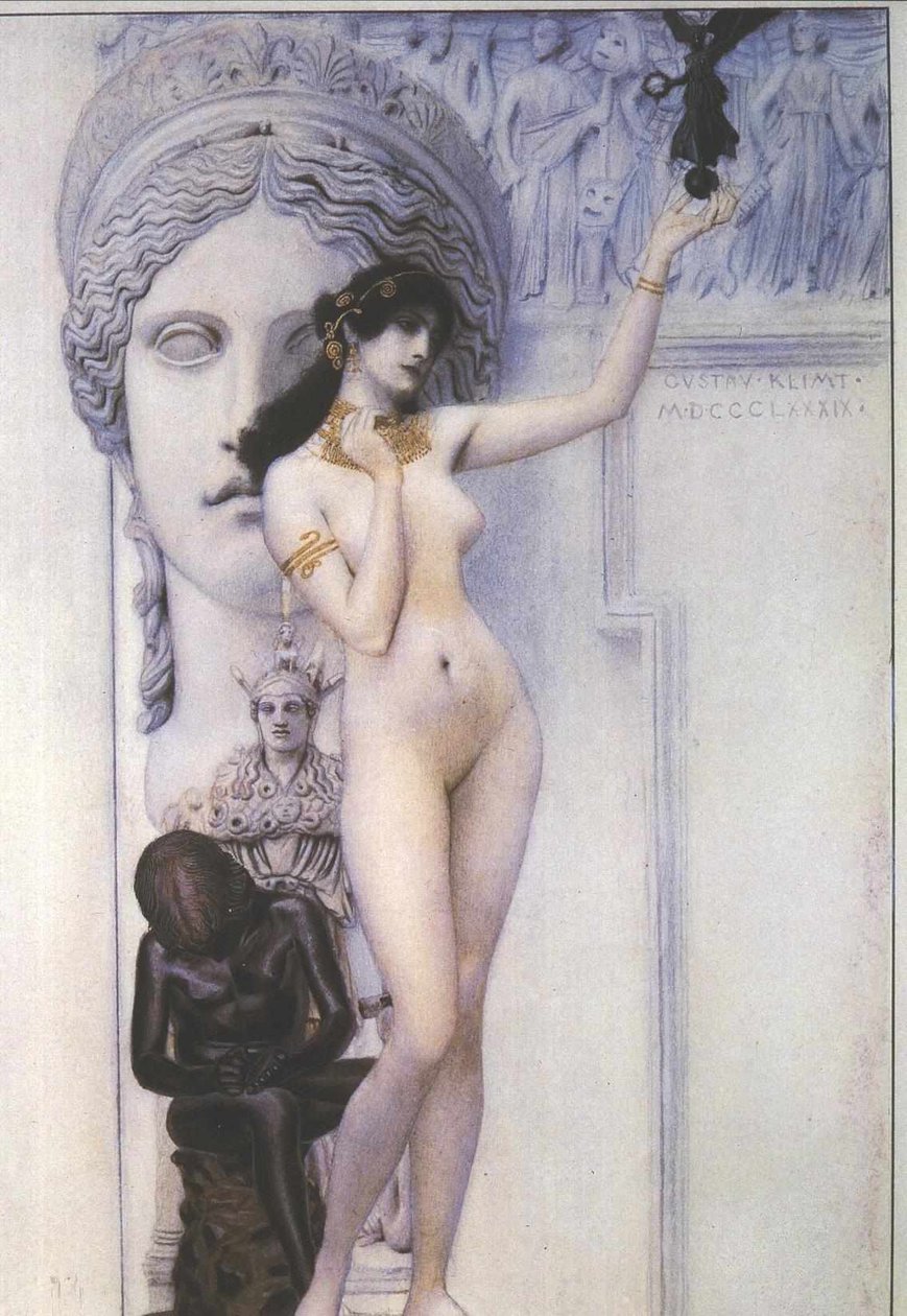 Alegoria da escultura de Gustav Klimt