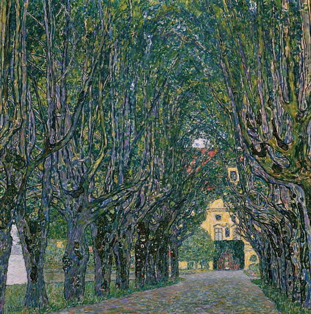 Avenida no parque de Schloss Kammer de Gustav Klimt