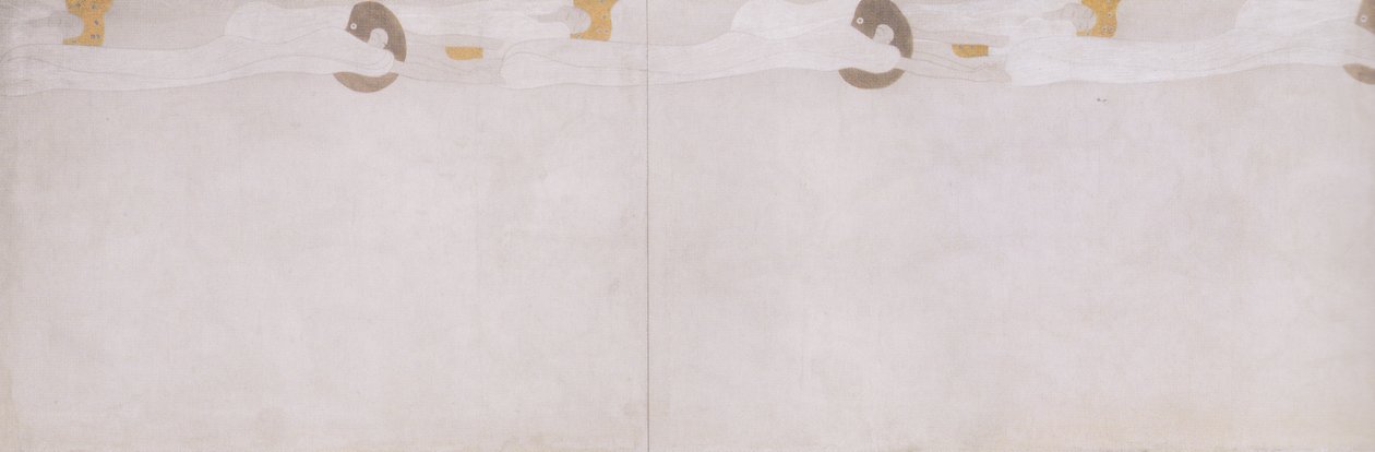 Bethovenfries - parede lateral esquerda - detalhe de Gustav Klimt