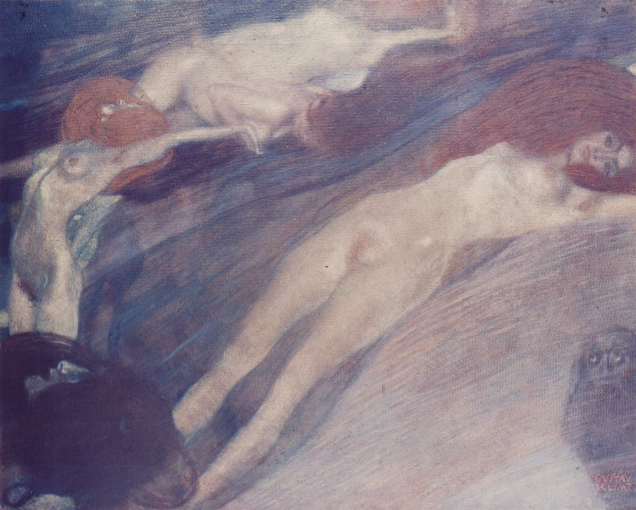 Água em movimento de Gustav Klimt