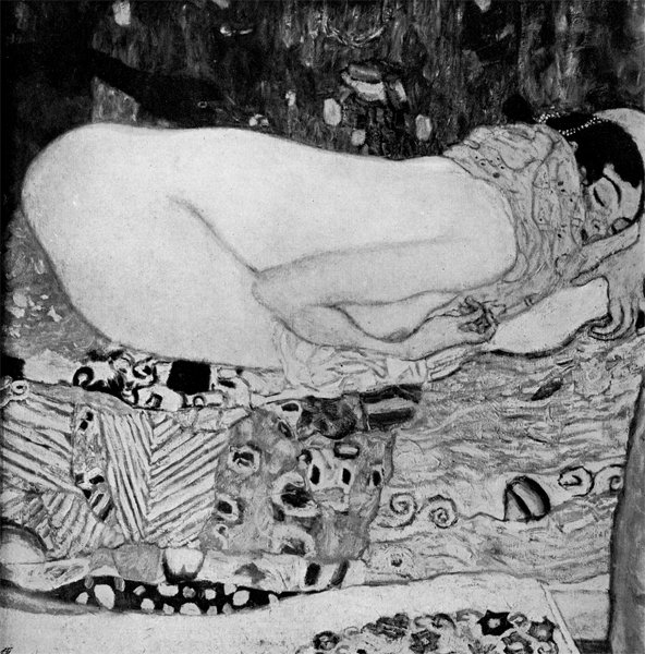 Bildnis Ria Munk Caráter mitológico grego Leda (da história de Leda e o cisne). de Gustav Klimt