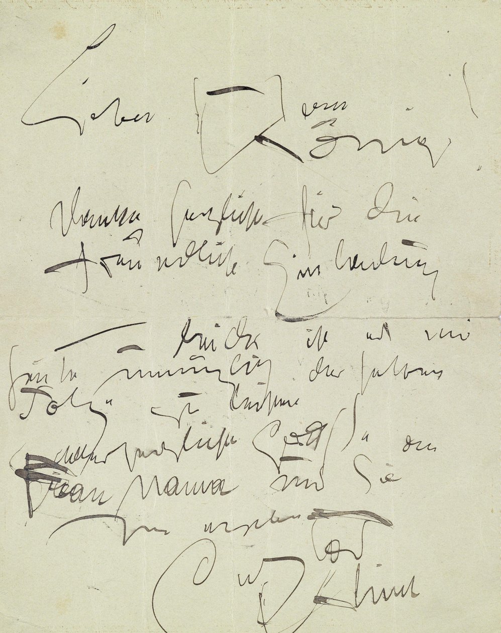 Carta Gustav Klimt para Ludwig M. King de Gustav Klimt