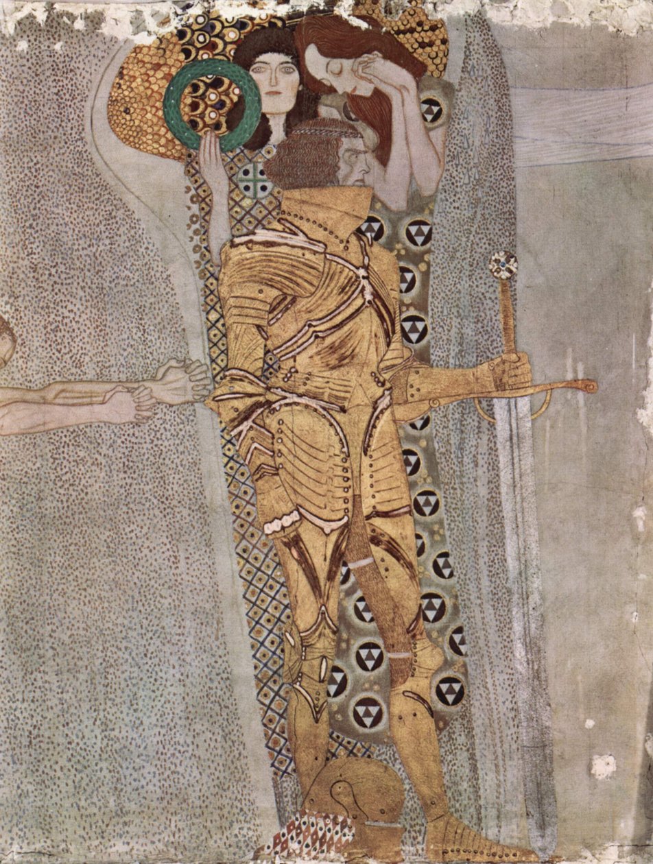 O friso de Beethoven, mural na casa da secessão em Viena de Gustav Klimt