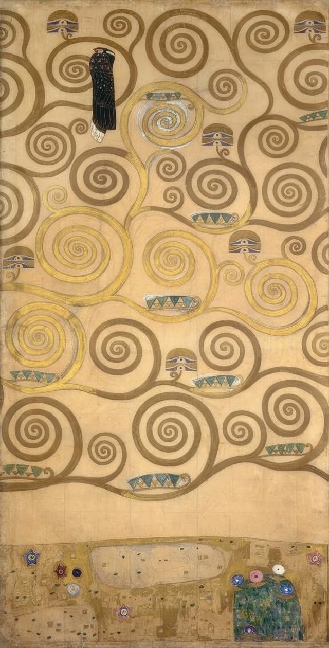 A Árvore da Vida (parte interna direita) de Gustav Klimt